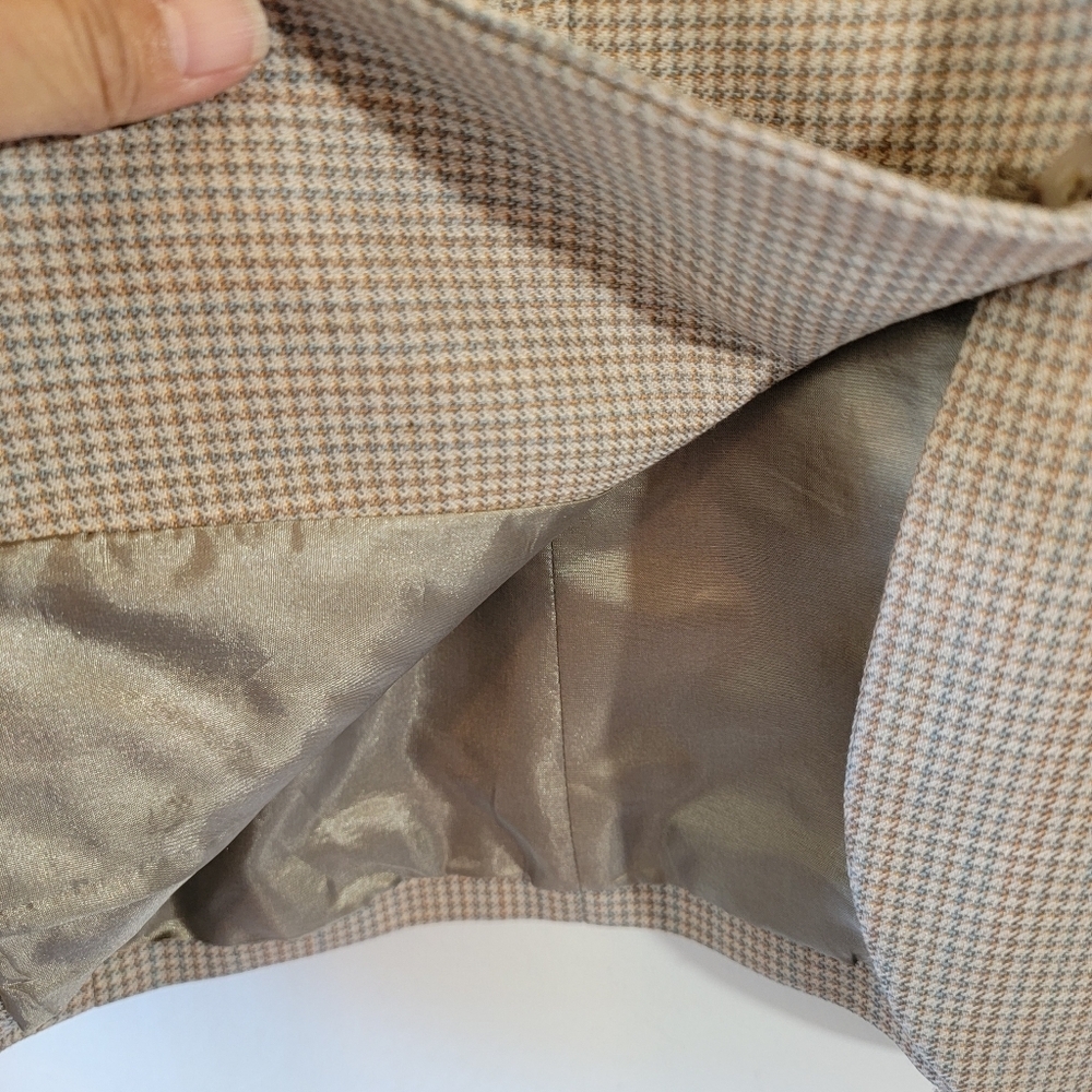 PENDLETON Beige Houndstooth 100% Wool Single Brea… - image 9